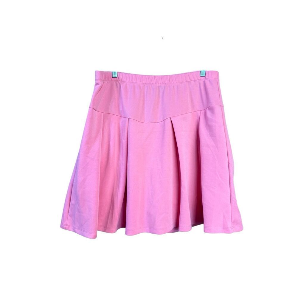 Ashley Stewart Pleated Athletic Knit Tennis Skirt/Skort Sz  L 14/16 Coral NWT
